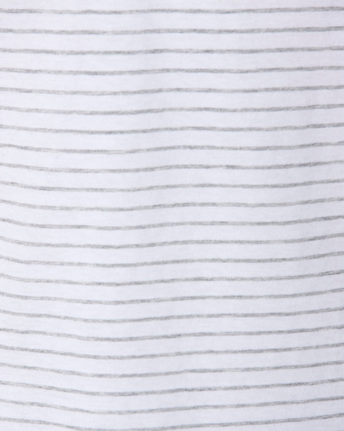 White Striped Crew Neck T-Shirt