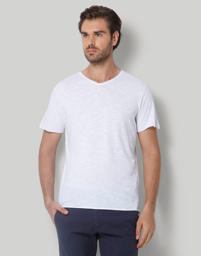 White V-Neck T-Shirt
