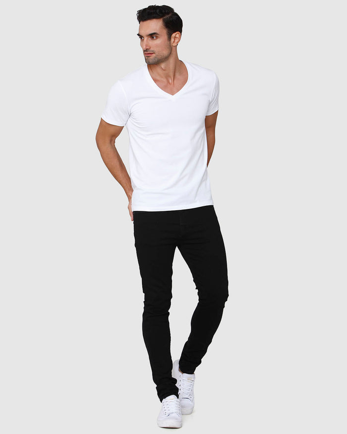 White V-Neck T-Shirt