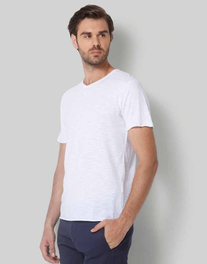 White V-Neck T-Shirt