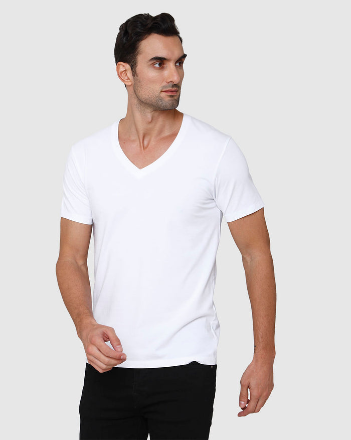 White V-Neck T-Shirt