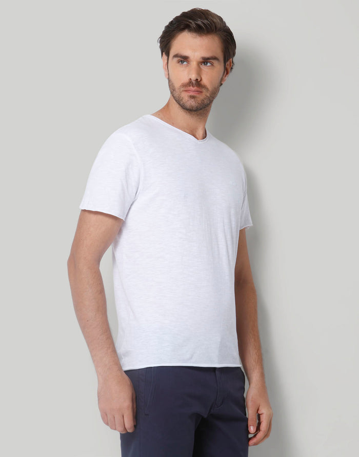 White V-Neck T-Shirt
