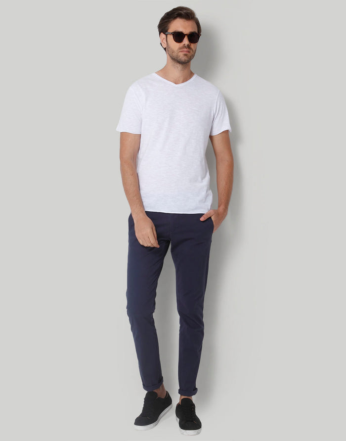 White V-Neck T-Shirt