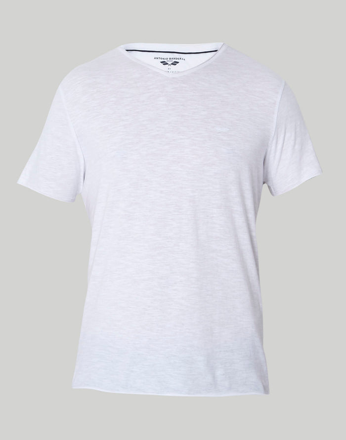 White V-Neck T-Shirt