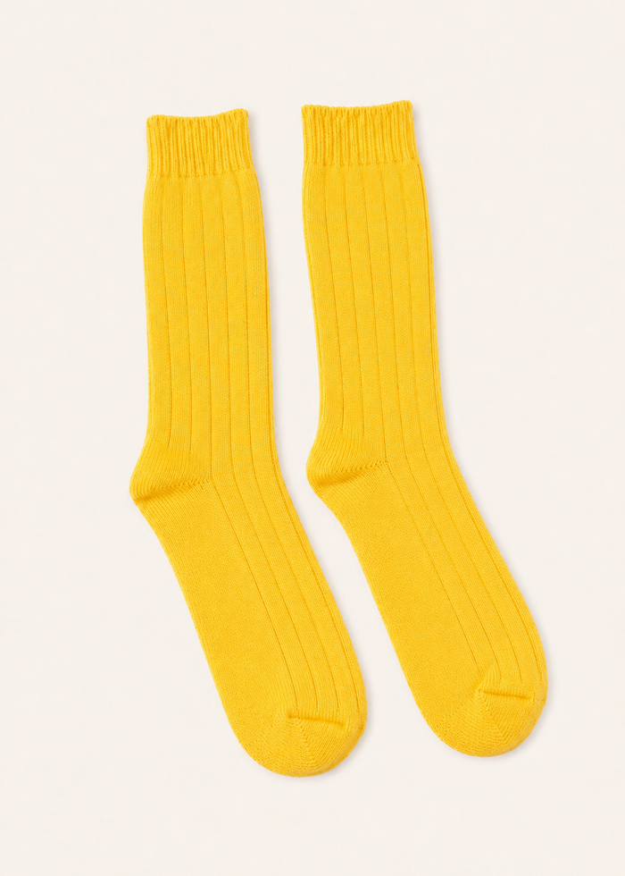 Wild Donegal Cashmere Blend Socks | Yellow