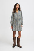 Wissa Mini Dress (Blue Mirage Flower)