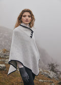 Ladies Herringbone Cape | Navy