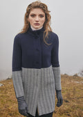 Ladies Herringbone Wool Coat