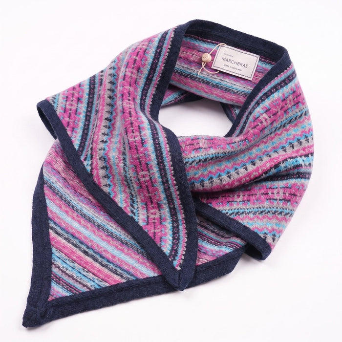 Women’s Lambswool Fair Isle Neck Scarf – Made in Scotland - COSMOS - Heritage Of Scotland -