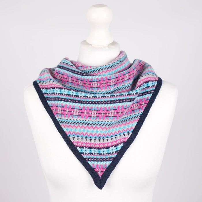 Women’s Lambswool Fair Isle Neck Scarf – Made in Scotland - COSMOS - Heritage Of Scotland -