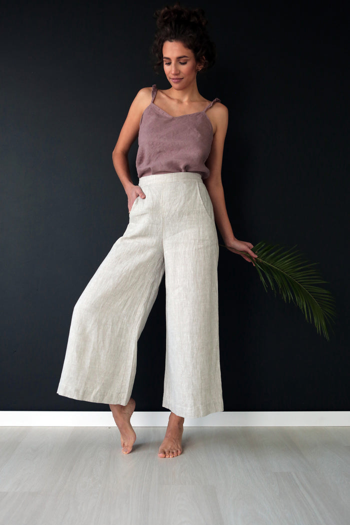 Women’s Linen Сulottes PALMA in Beige