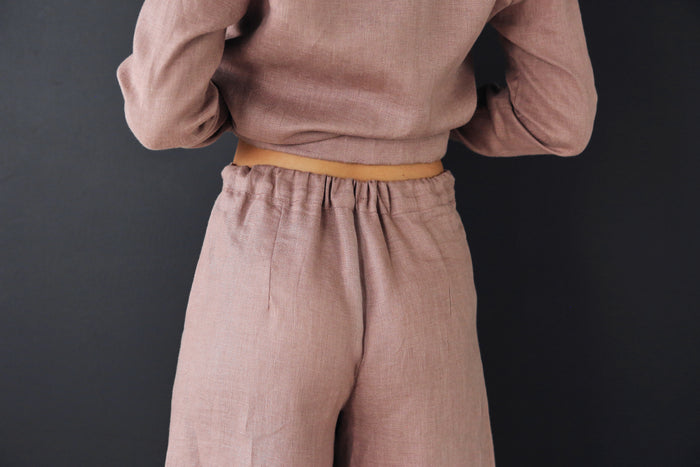 Women’s Linen Сulottes PALMA in Latte