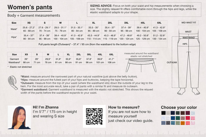 Women’s Linen Pants NARA in Dark blue