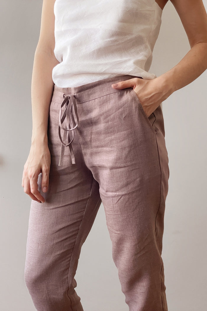 Women’s Linen Pants NARA in Latte