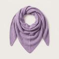 Women’s Luxury Ribbed Cashmere Triangle Scarf - HEATHER - Heritage Of Scotland -