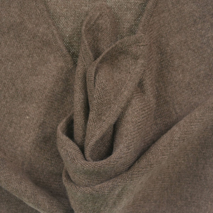 Women’s Luxury Ribbed Cashmere Triangle Scarf - OLIVE - Heritage Of Scotland -