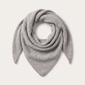 Women’s Luxury Ribbed Cashmere Triangle Scarf - OYSTER - Heritage Of Scotland -