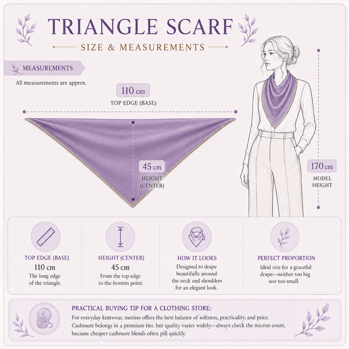 Women’s Luxury Ribbed Cashmere Triangle Scarf - SAND BEIGE - Heritage Of Scotland -
