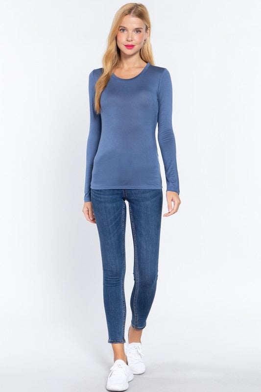 Women's Ultra-Soft Long Sleeve Round Neck Top