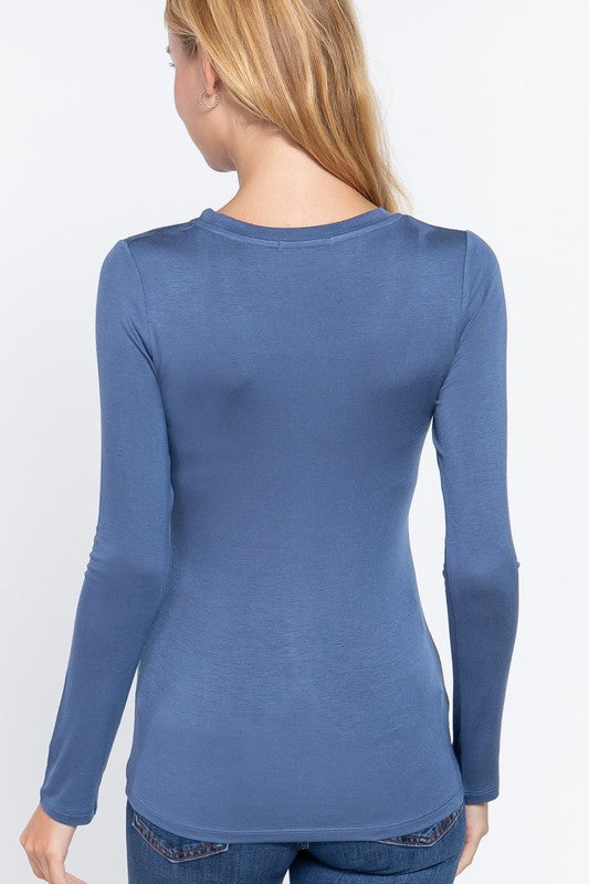 Women's Ultra-Soft Long Sleeve Round Neck Top