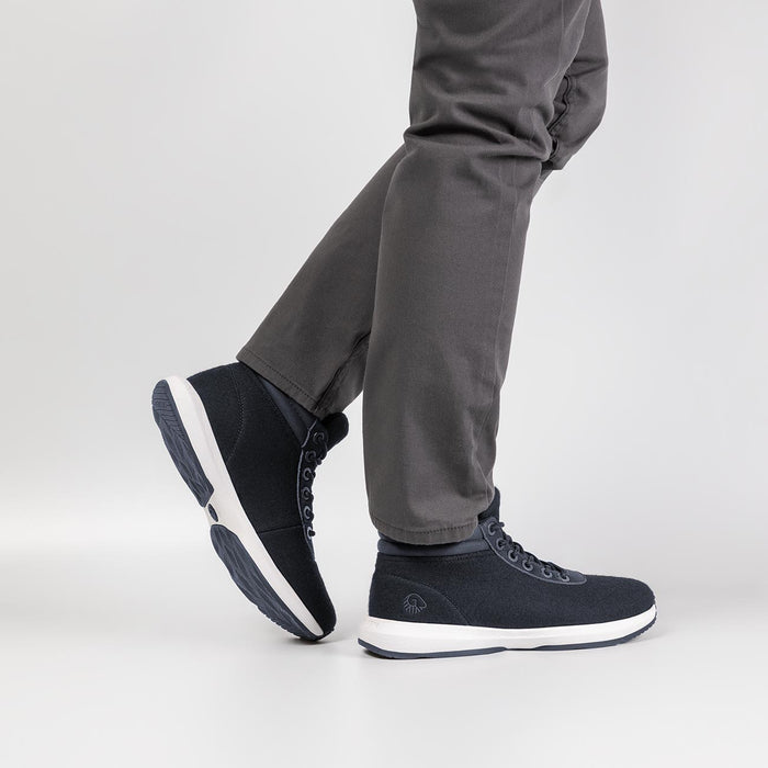 Giesswein Wool Sneaker High Top W - bleu foncé 548