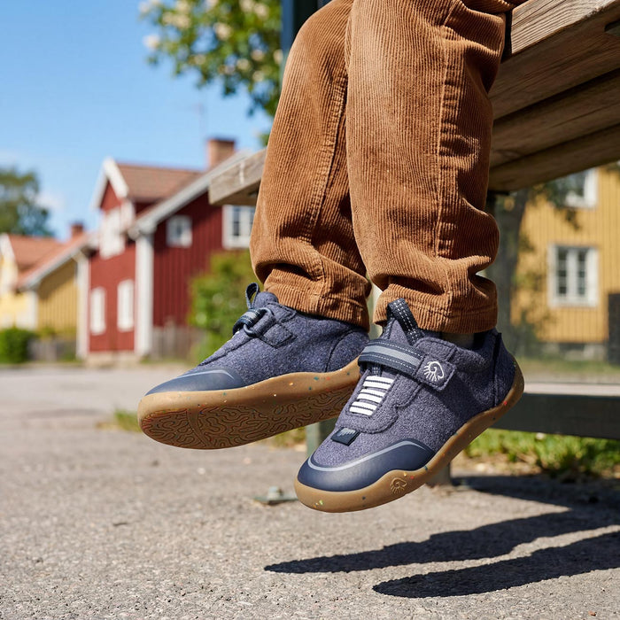 Giesswein Wooly Steps Barfußschuh - bleu océan 540