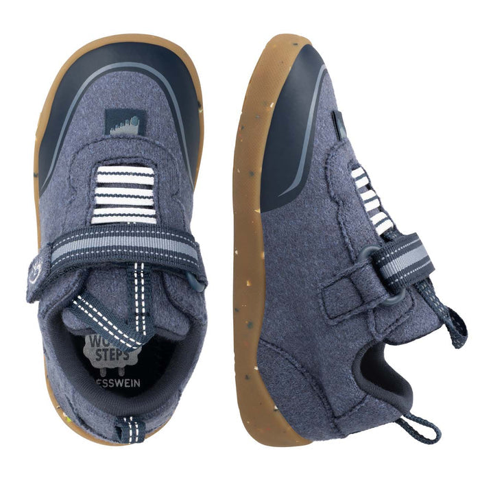 Giesswein Wooly Steps Barfußschuh - bleu océan 540