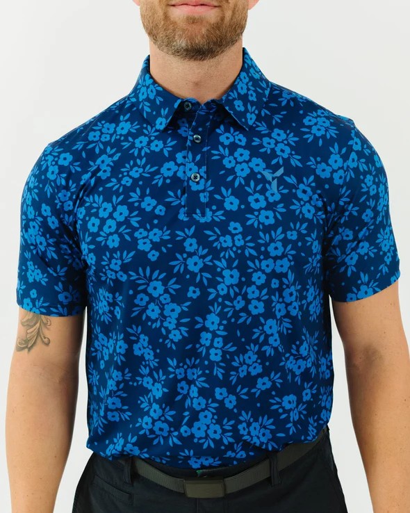YATTA MENS NAVY DAISY POLO 25
