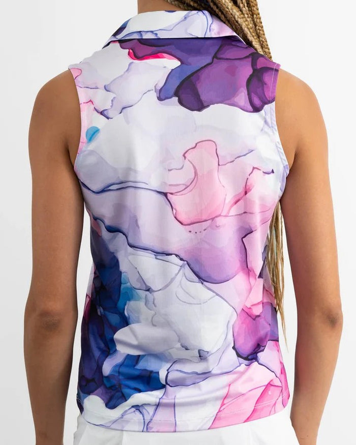 YATTA WOMENS PURPLICIOUS SLEEVELESS POLO 25