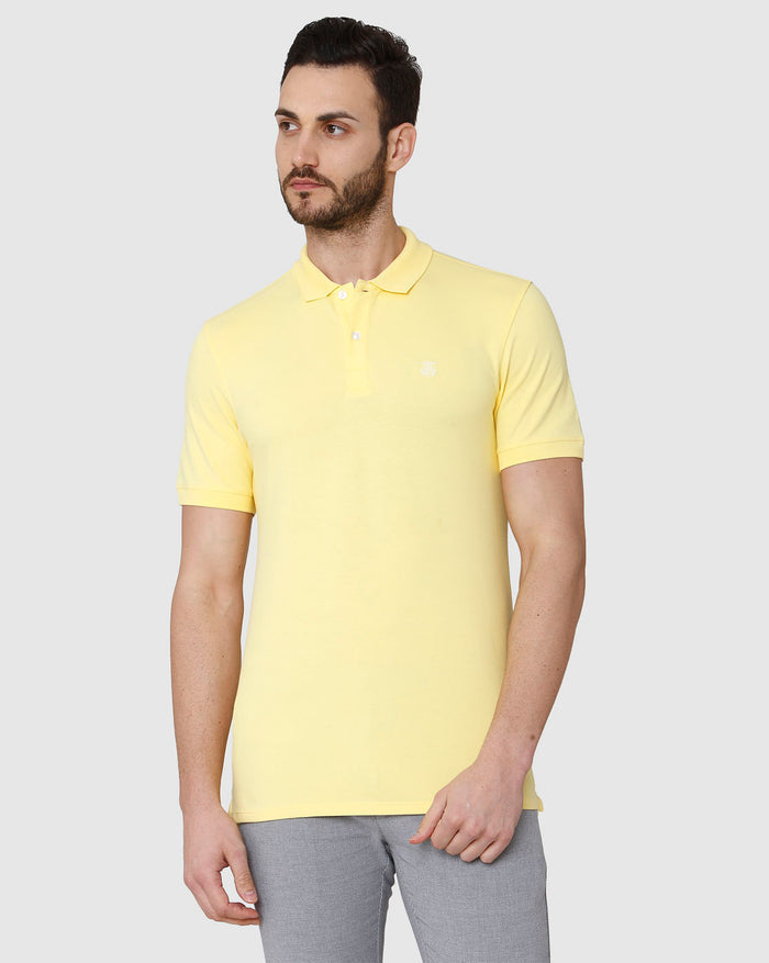 Yellow Polo Neck T-Shirt