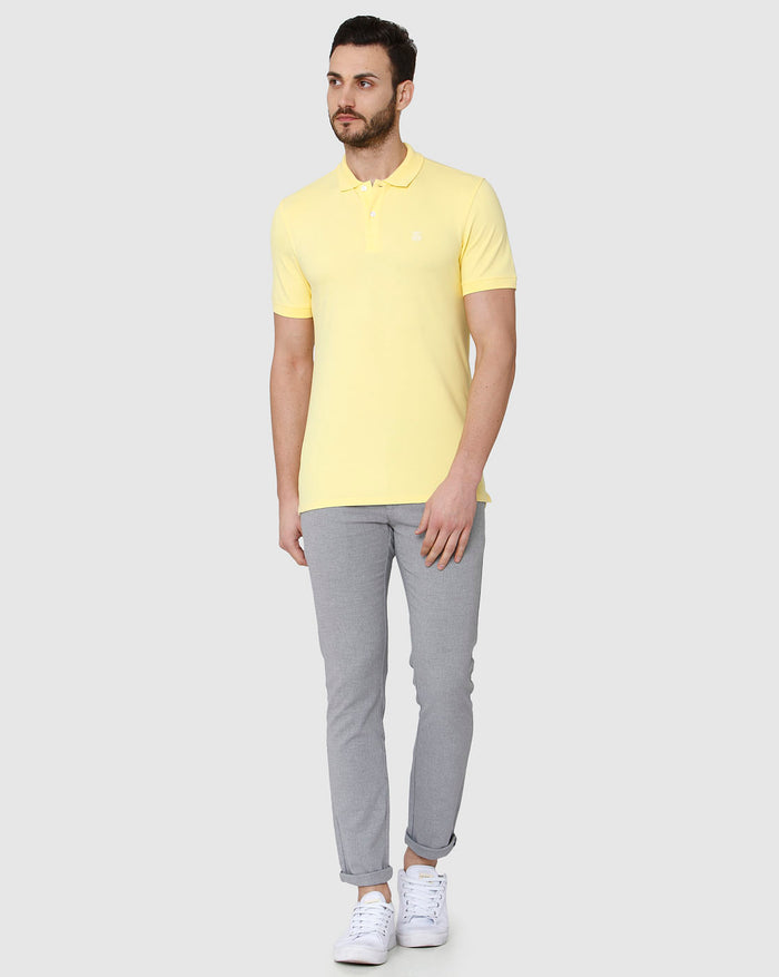 Yellow Polo Neck T-Shirt