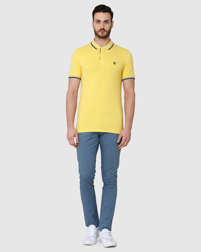 Yellow Polo Neck T-Shirt