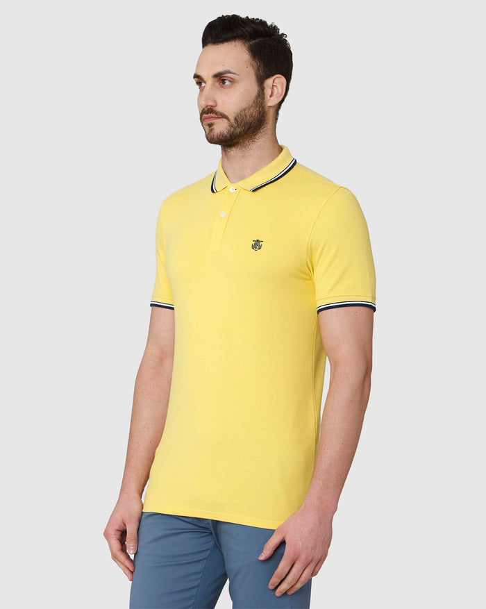 Yellow Polo Neck T-Shirt