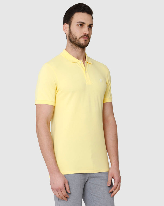 Yellow Polo Neck T-Shirt
