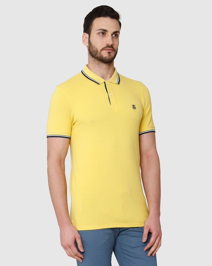 Yellow Polo Neck T-Shirt