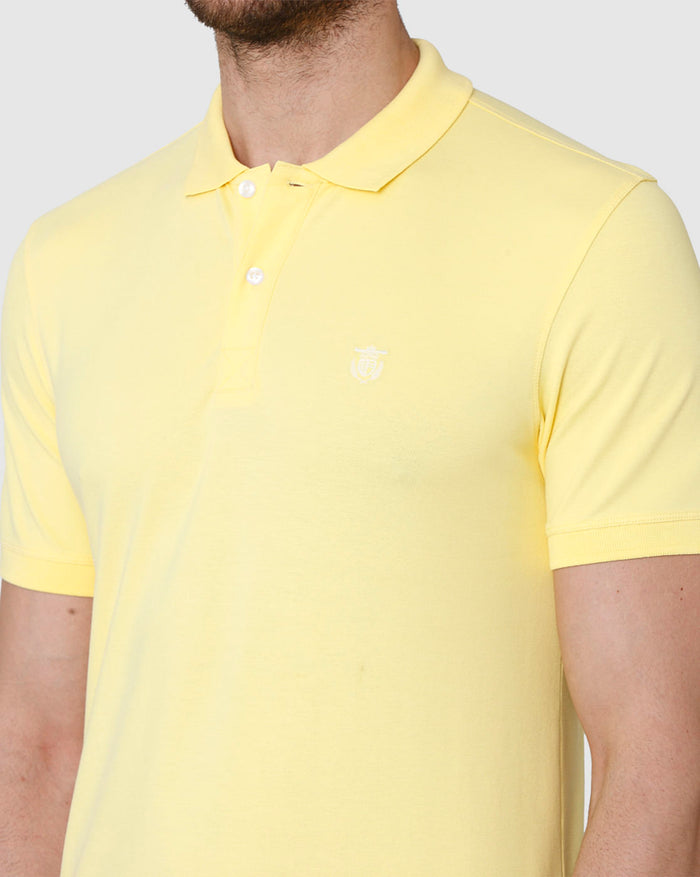 Yellow Polo Neck T-Shirt