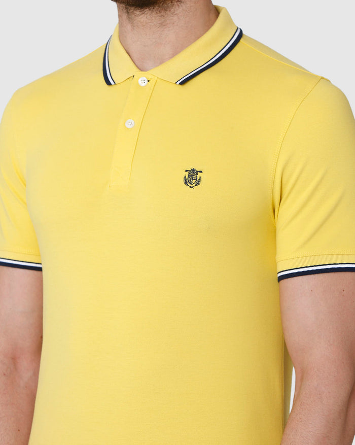 Yellow Polo Neck T-Shirt