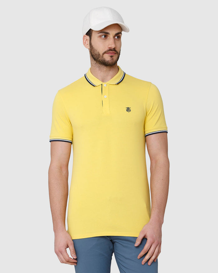 Yellow Polo Neck T-Shirt