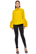 Style the Yellow Romantic Queen Blouse exclusively at Born To Glam