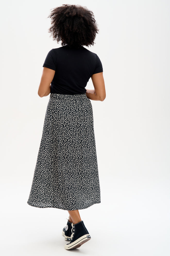 Zora Skirt - Monochrome Moon & Stars